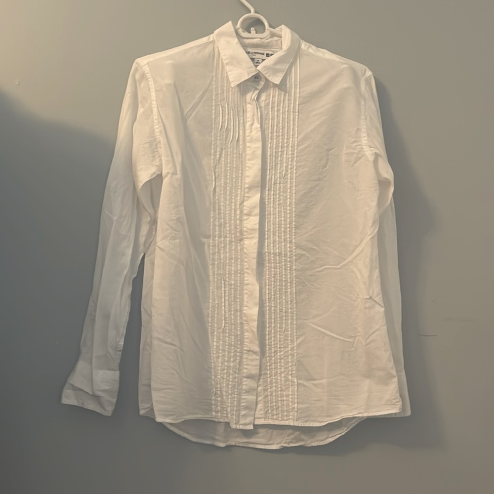 White Tuxedo Shirt Ines de la Fressange for Uniqlo- M